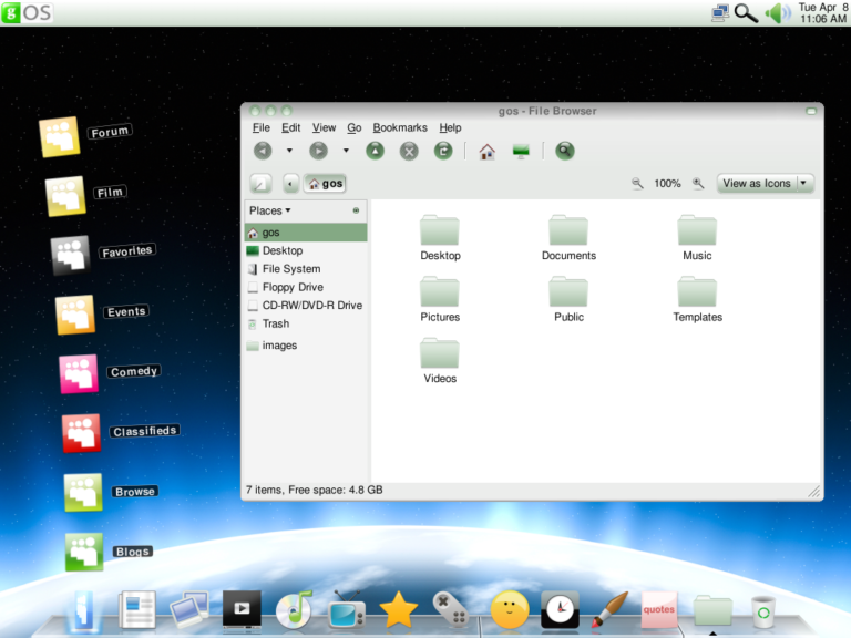Bom Linux para notebook? Vá até Good OS e pegue o gOS